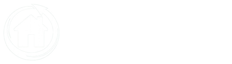 Logo for Senior Home Solutions featuring a white house icon inside a circular arrow, with the words “Senior Home SOLUTIONS” in large and small white text on a light background.